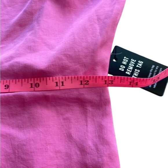 NWT Express Ruffle Hem Fit n Flare Mini Dress Barbie pink Small - Picture 5 of 7